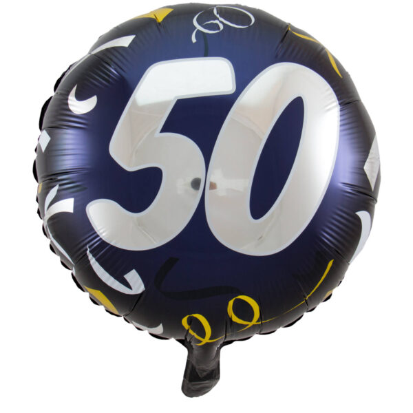 Folieballon 50 jaar zwart