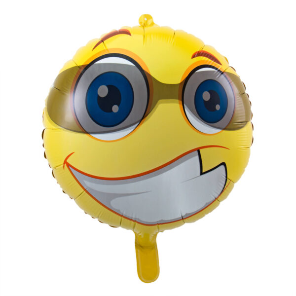 Folieballon Emoticon met zonnebril