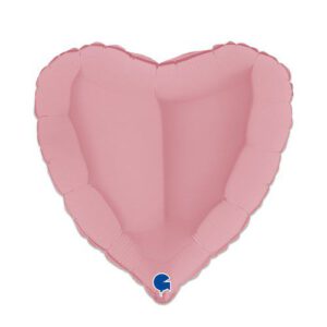 Folieballon Hart mat roze