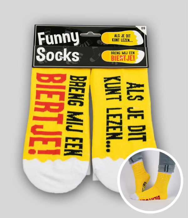 Funny Socks - Als je dit kunt lezen....Biertje !