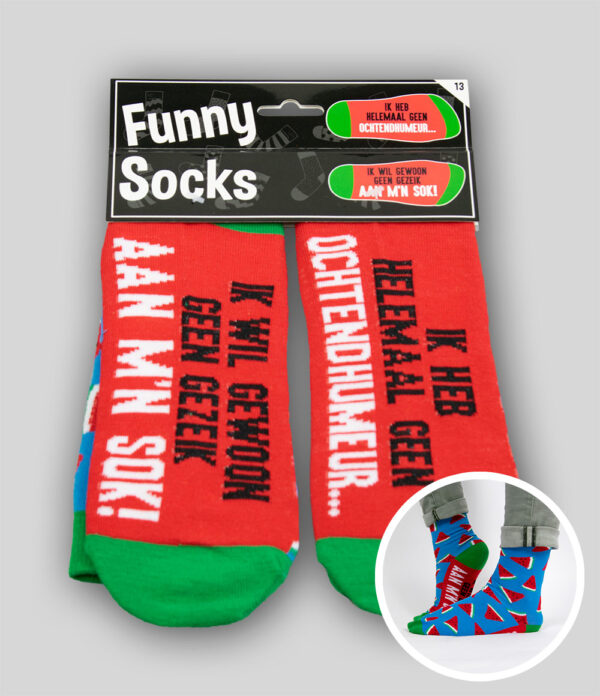 Funny Socks - Ik heb helemaal geen ochtendhumeur