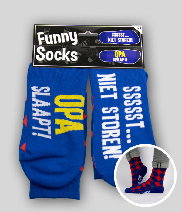 Funny Socks - Opa Slaapt !