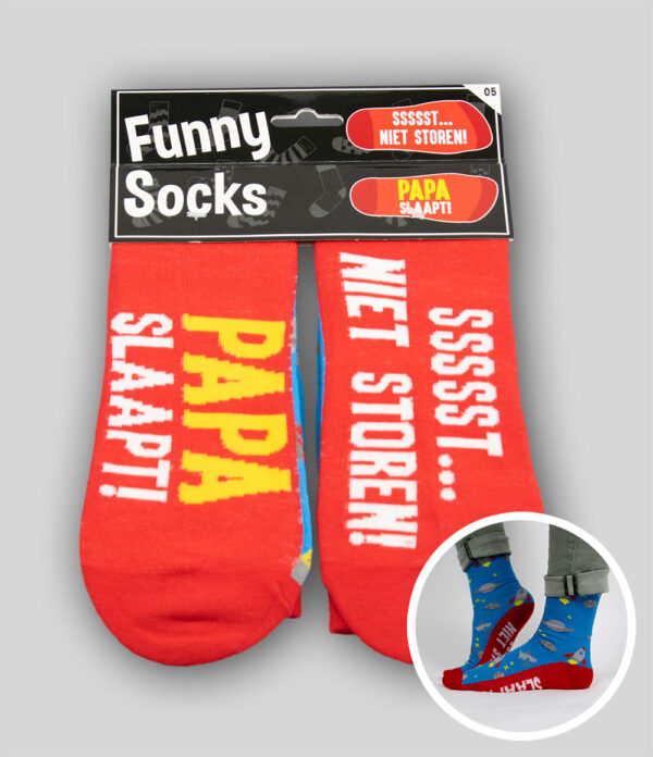 Funny Socks - Papa Slaapt !