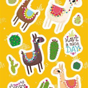 Glitterfoli magic sticker alpaca