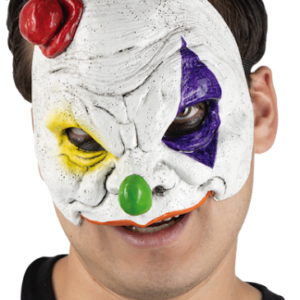 Half mask neon Circus clown