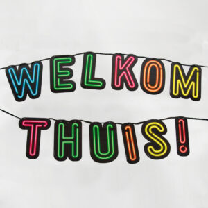 Neon letterslinger Welkom Thuis