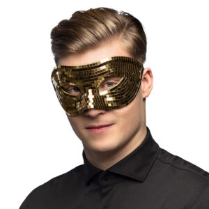 Oogmasker Disco goud