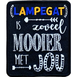 Strijkembleem - Lampegat zoveel mooier met jou