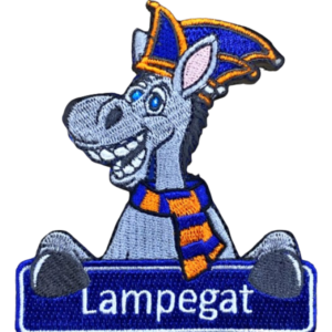 Strijkembleem - " Lampegat ezel "