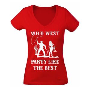 T-shirt rood dames Wild West