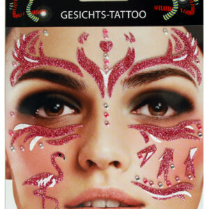 Gezicht sticker Flamingo