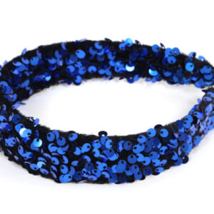 Haarband pailletten blauw