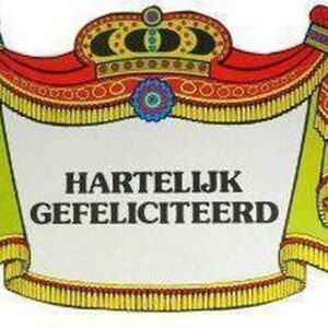 Kroonschild Hartelijk Gefeliciteerd